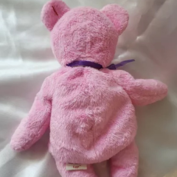 EGGS pink Bear, TY Beanie Babies, Easter Egg emblem, Authentic, Y2K, 2000 - Picture 4 of 8